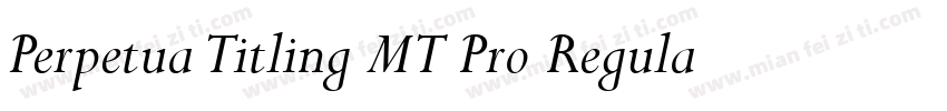 Perpetua Titling MT Pro Regular字体转换